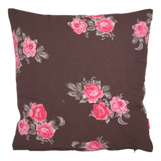 Linen & More Kussen Winter rose 45x45 brown