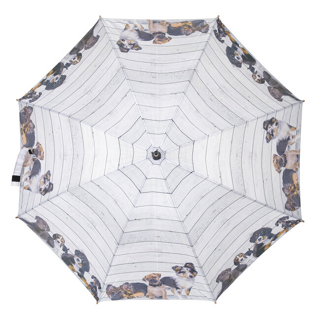 Mars & More paraplu steigerhout puppies 105cm