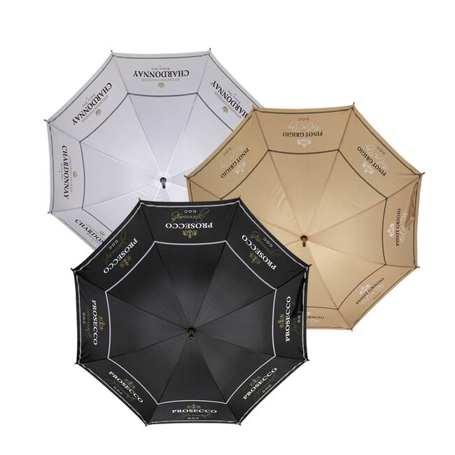Mars & More paraplu wijn prosecco zwart 105cm