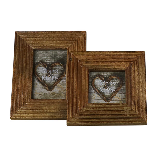 Mars & More fotolijst mango hout vierkant 19x19cm