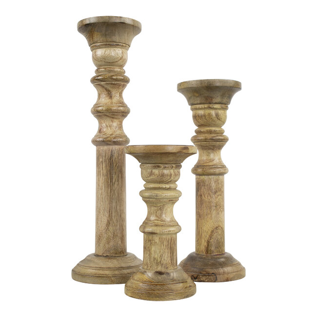 Mars & More kandelaar mango hout 30cm*