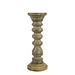 Mars & More kandelaar mango hout ribbel 30cm