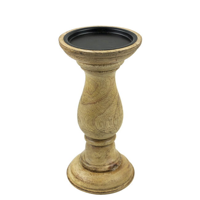 Mars & More kandelaar rond mango hout 20cm