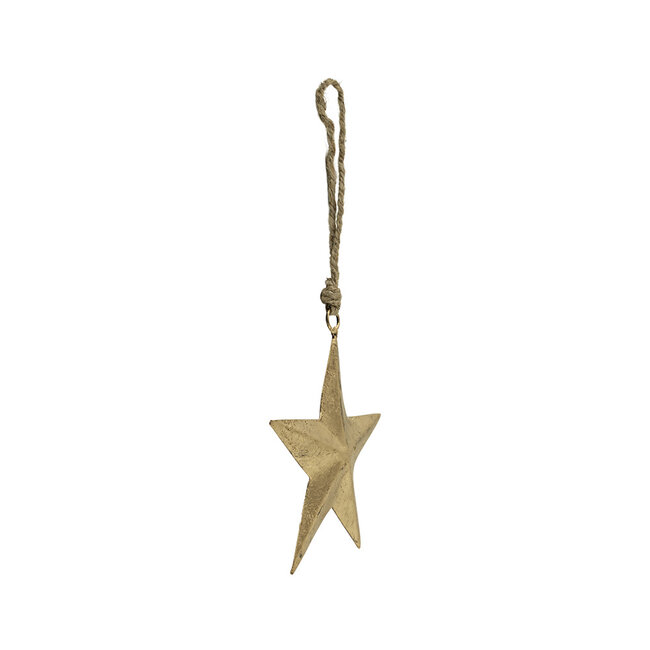 Mars & More ster hanger goud touw 12cm*