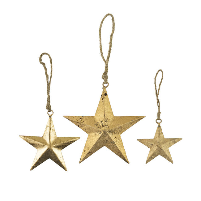 Mars & More ster hanger goud touw 12cm*