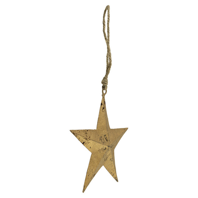 Mars & More ster hanger goud touw 15cm*