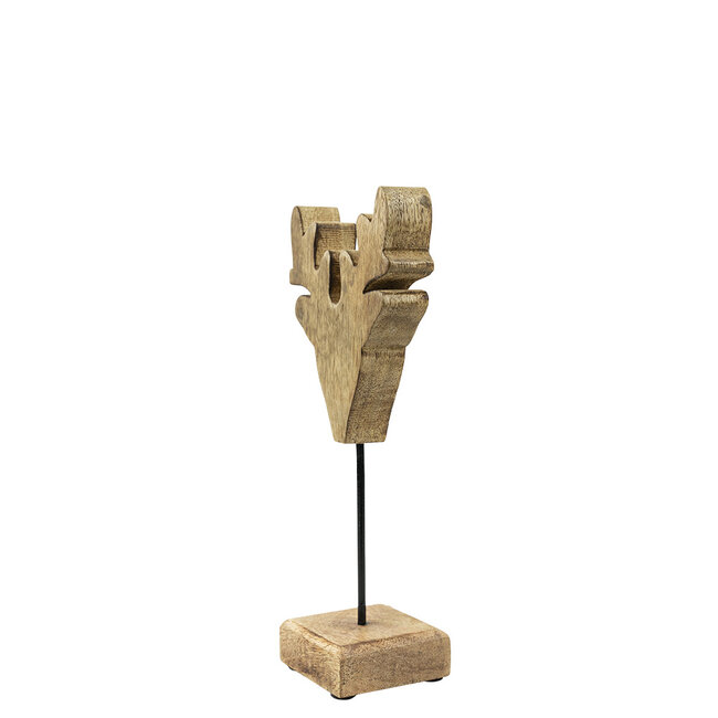 Mars & More staand hert mango hout h26 d11x7cm