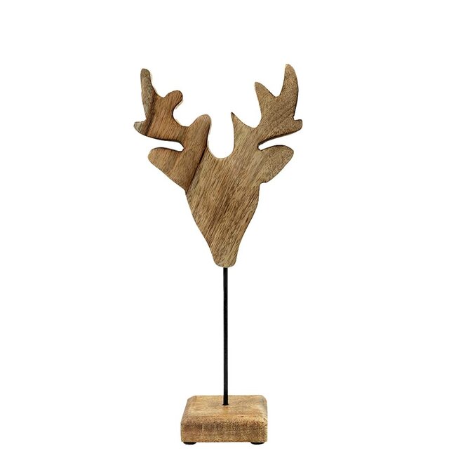 Mars & More staand hert mango hout h33,5 d14,5x8cm