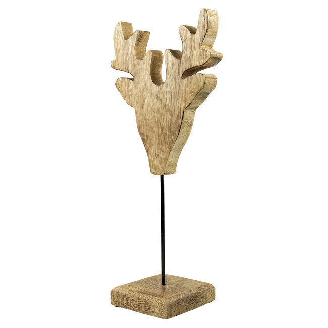 Mars & More staand hert mango hout h41 d18x10cm
