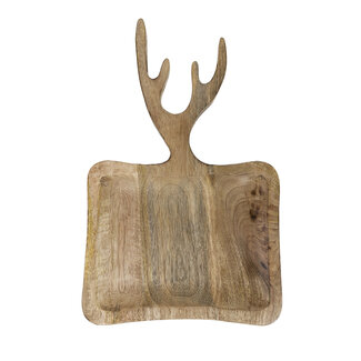 Mars & More Schaal/Snijplank mango hout gewei 45cm