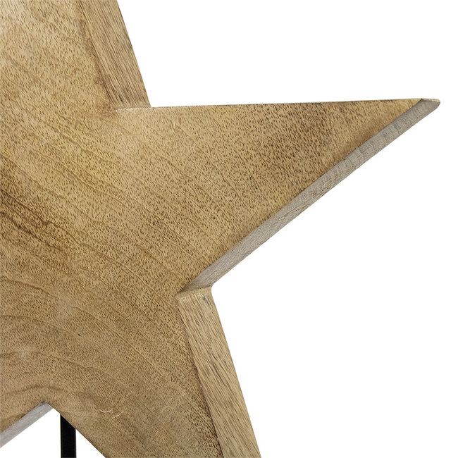 Mars & More staande ster mango hout 80cm