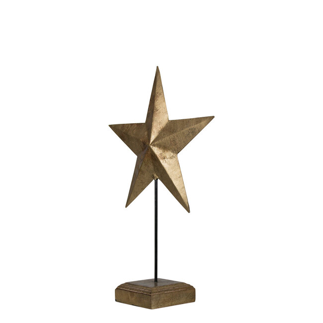 Mars & More staande ster goud 27cm*