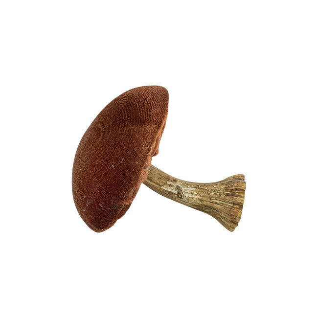 Mars & More decoratie fluweel champignon roest 10cm