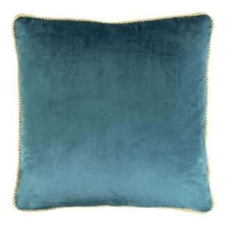 Mars & More kussen fluweel goud petrol 45x45cm