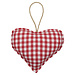 Mars & More hanger katoen hart donker rood knoop 16cm