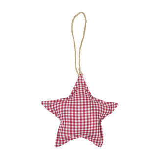 Mars & More hanger katoen ster donker rood 16cm