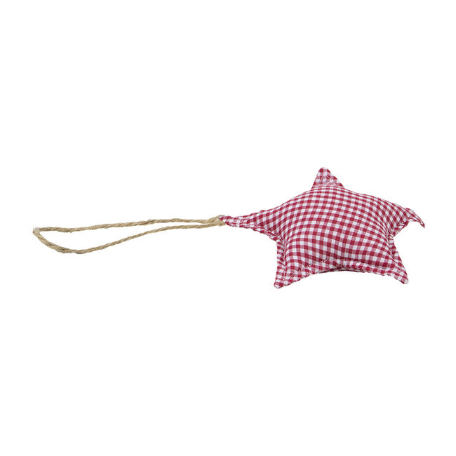Mars & More hanger katoen ster donker rood 16cm