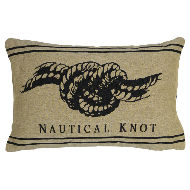 Mars & More gobelin kussen antraciet nautical knot 30x45cm*