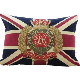 Mars & More gobelin kussen vlag her majesty 30x45cm