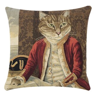 Mars & More gobelin kussen kat markies 45x45cm