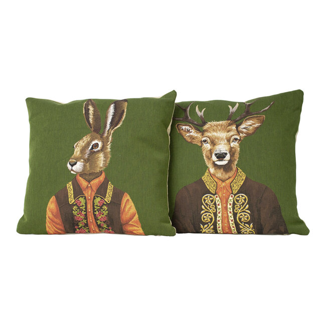 Mars & More gobelin kussen haas groen alpengilet 45x45cm