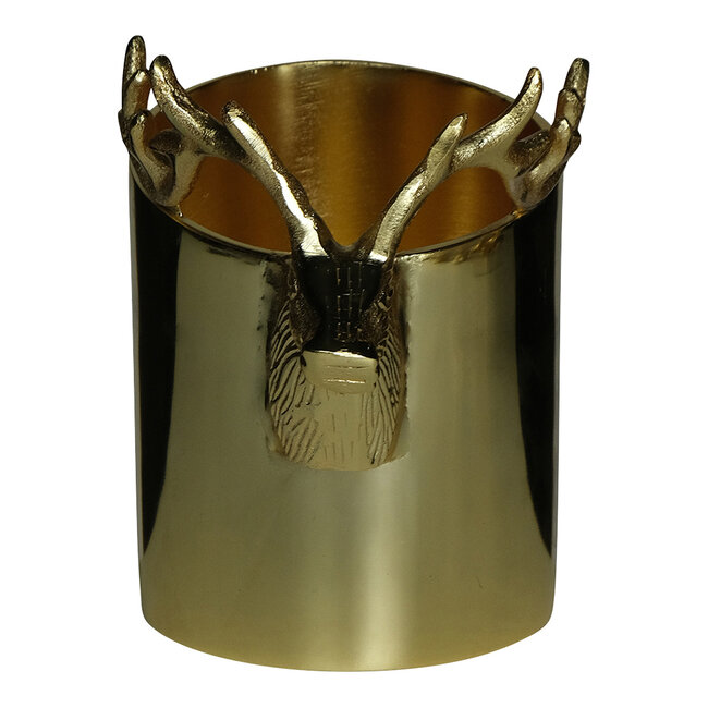 Mars & More wijnkoeler hert half champagne goud small