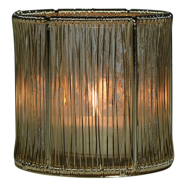 Mars & More windlicht metaal champagne goud a