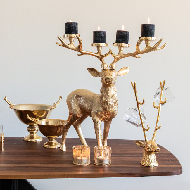 Mars & More windlicht metaal champagne goud a