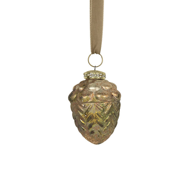 Mars & More decoratie eikel antiek groen 8cm