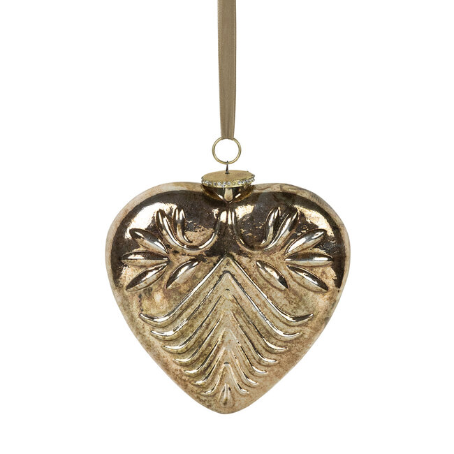 Mars & More decoratie hart goud 17cm