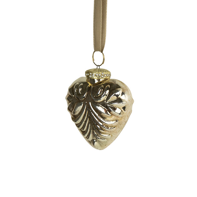 Mars & More decoratie hart goud 8cm
