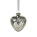 Mars & More decoratie hart zilver 15cm
