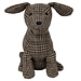 Mars & More Deurstopper Hond zit ruit 21x16x26 cm