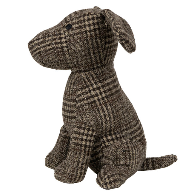 Mars & More Deurstopper Hond zit ruit 21x16x26 cm