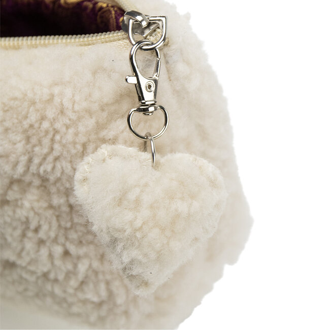 Mars & More schaap wit etui met hartje 18cm
