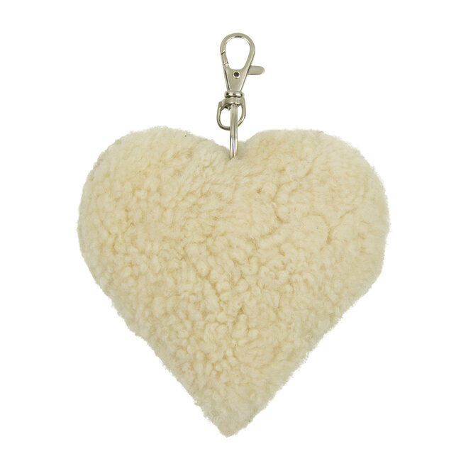 Mars & More schaap wit sleutelhanger hart 10cm
