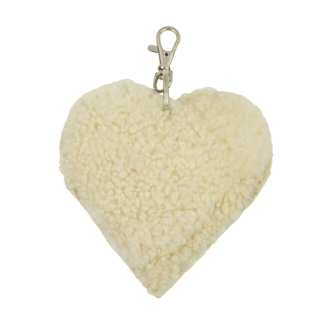Mars & More schaap wit sleutelhanger hart 10cm