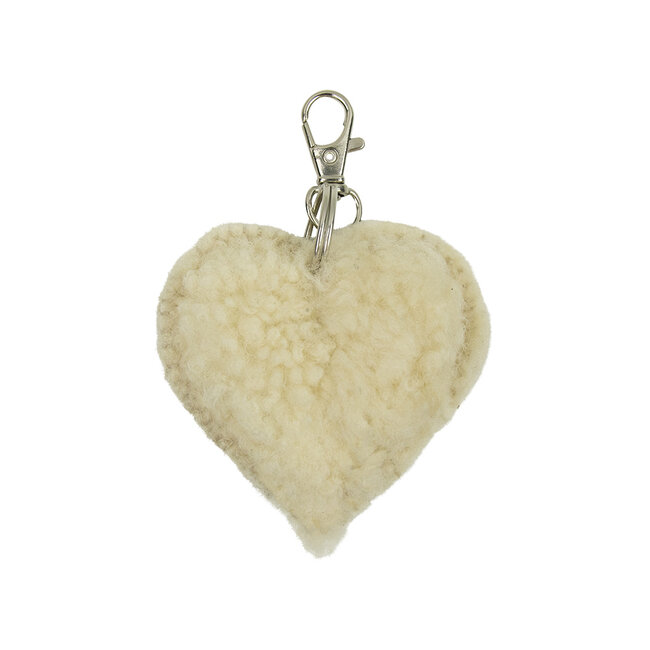 Mars & More schaap wit sleutelhanger hart 5cm