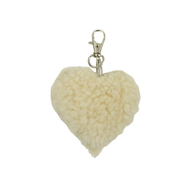 Mars & More schaap wit sleutelhanger hart 5cm