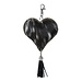 Mars & More sleutelhanger hart zwart 10cm