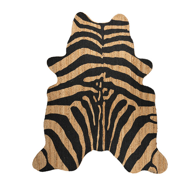 Mars & More jute vloerkleed koevorm zebra 145x160cm