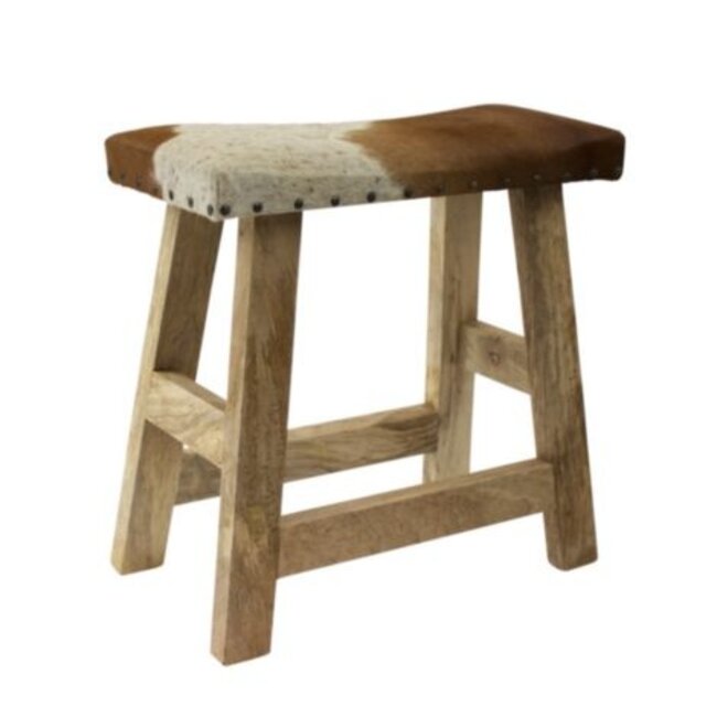 Mars & More bankje koe bruin wit 46cm