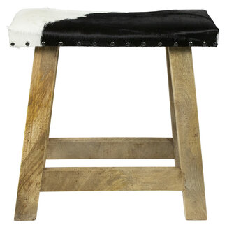 Mars & More bankje koe zwart wit 46cm