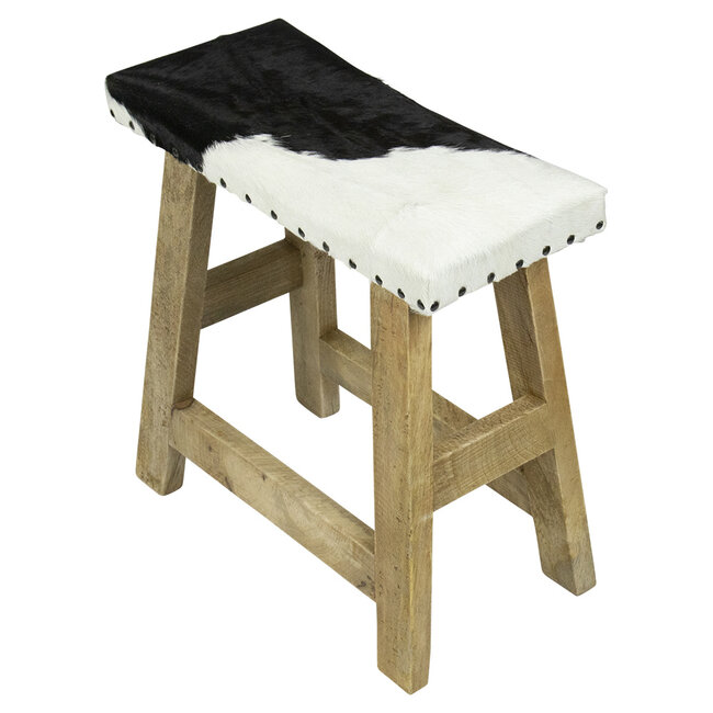 Mars & More bankje koe zwart wit 46cm