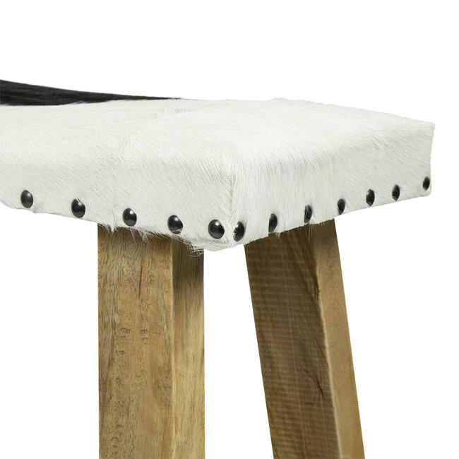 Mars & More bankje koe zwart wit 46cm