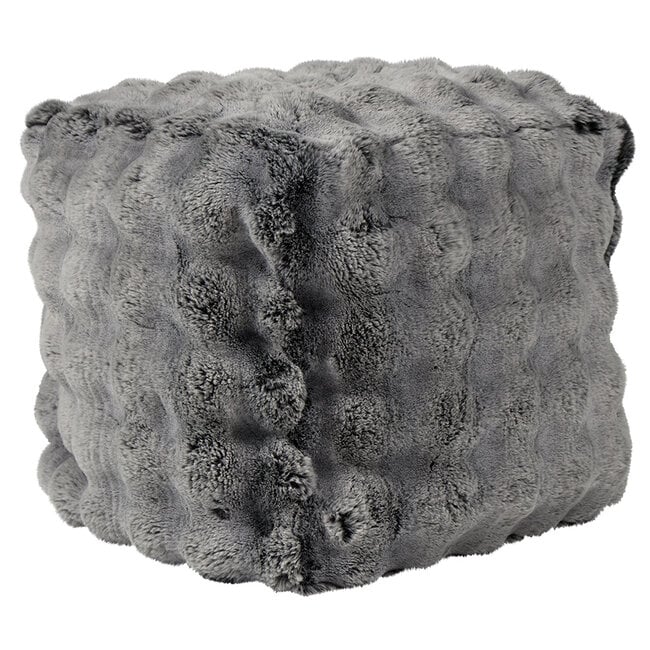Mars & More poef teddy bubble grijs 40x40x45cm