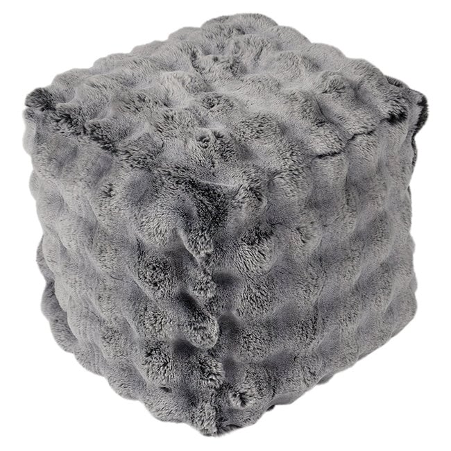 Mars & More poef teddy bubble grijs 40x40x45cm