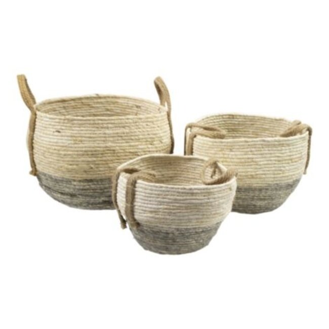 Mars & More manden naturel grijs (set van 3)*