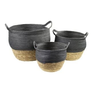 Mars & More manden naturel zwart (set van 3)