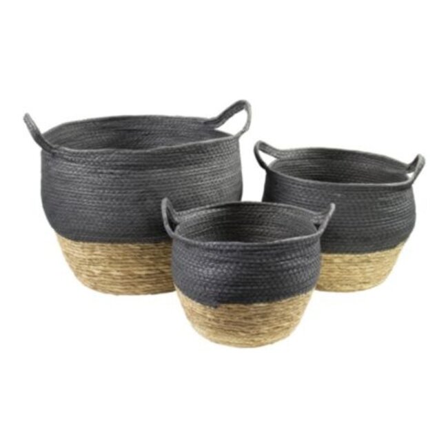 Mars & More manden naturel zwart (set van 3)